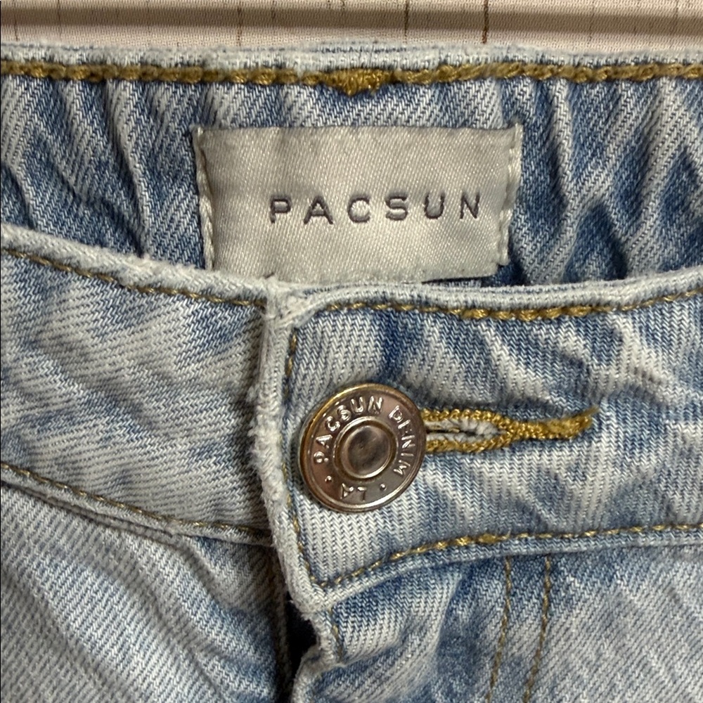 PacSun Sky Blue Stretch 90's Boyfriend Jeans Size 29 - Picture 2 of 9